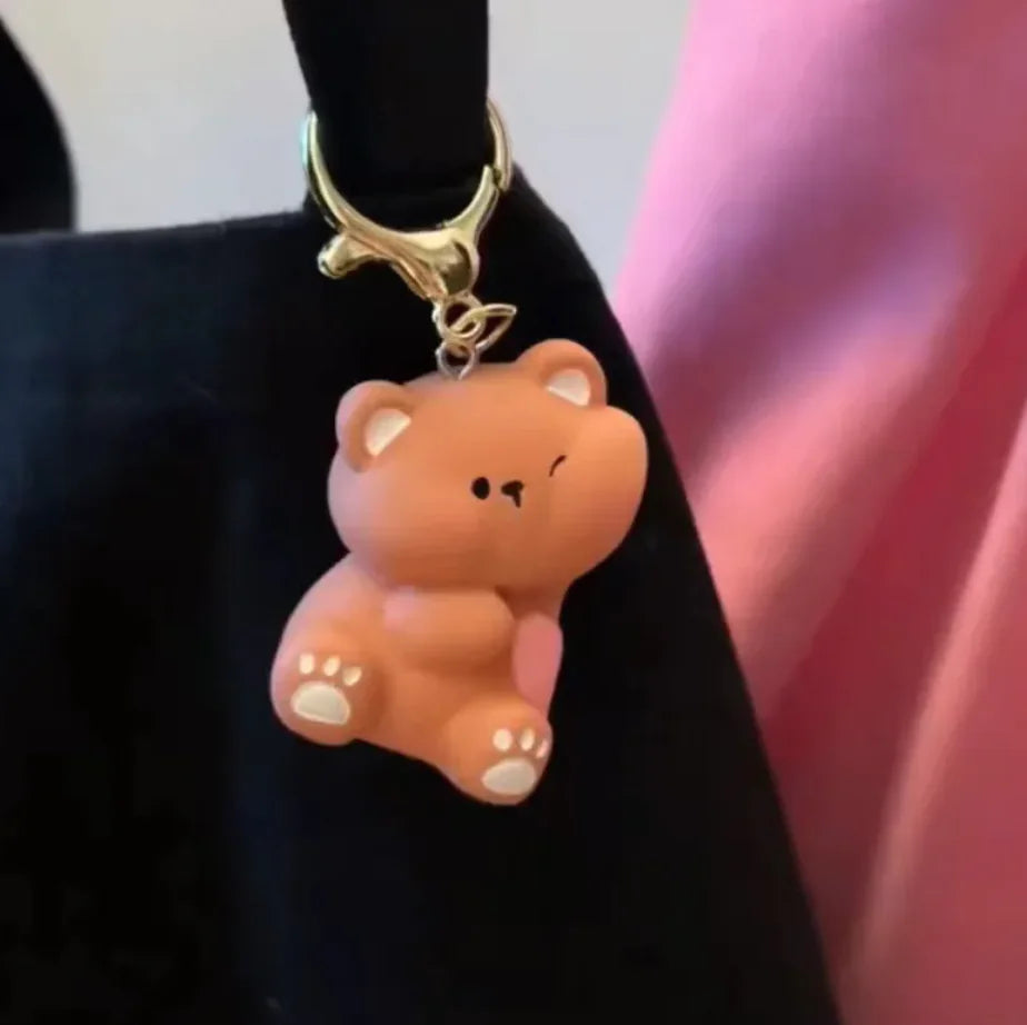 Cute Bear Couple Keychain — Magnetic Love Set 💞